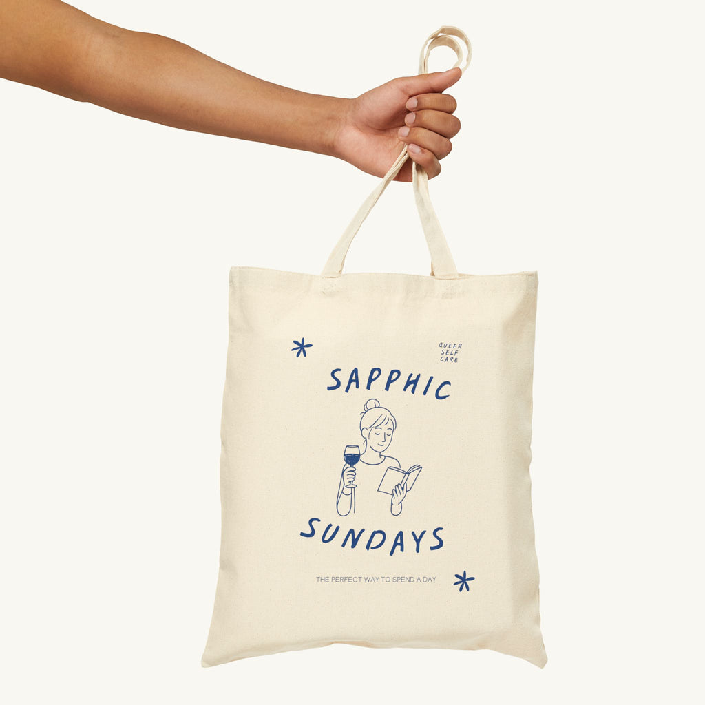Sapphic Sundays Woven Cotton Tote