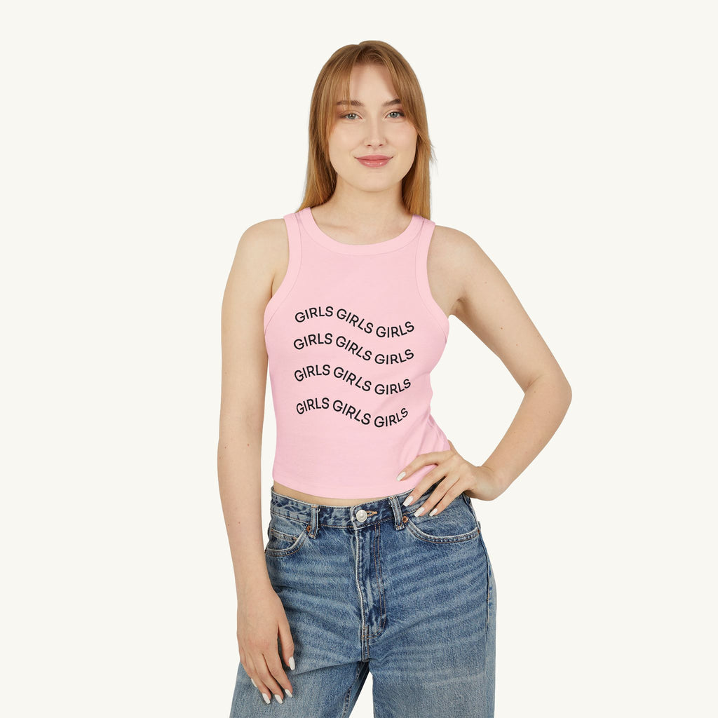 Girls Girls Girls Ribbed Racerback Tank
