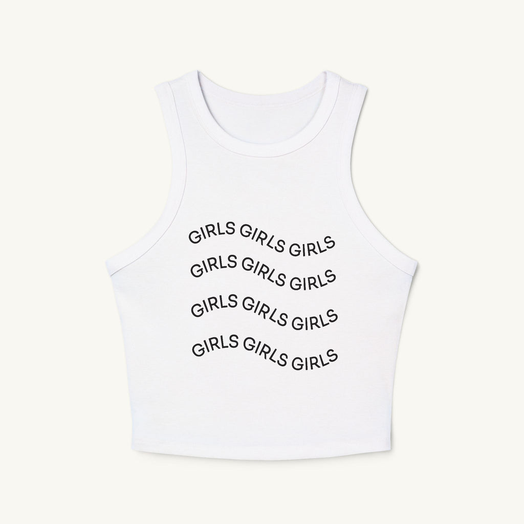 Girls Girls Girls Ribbed Racerback Tank