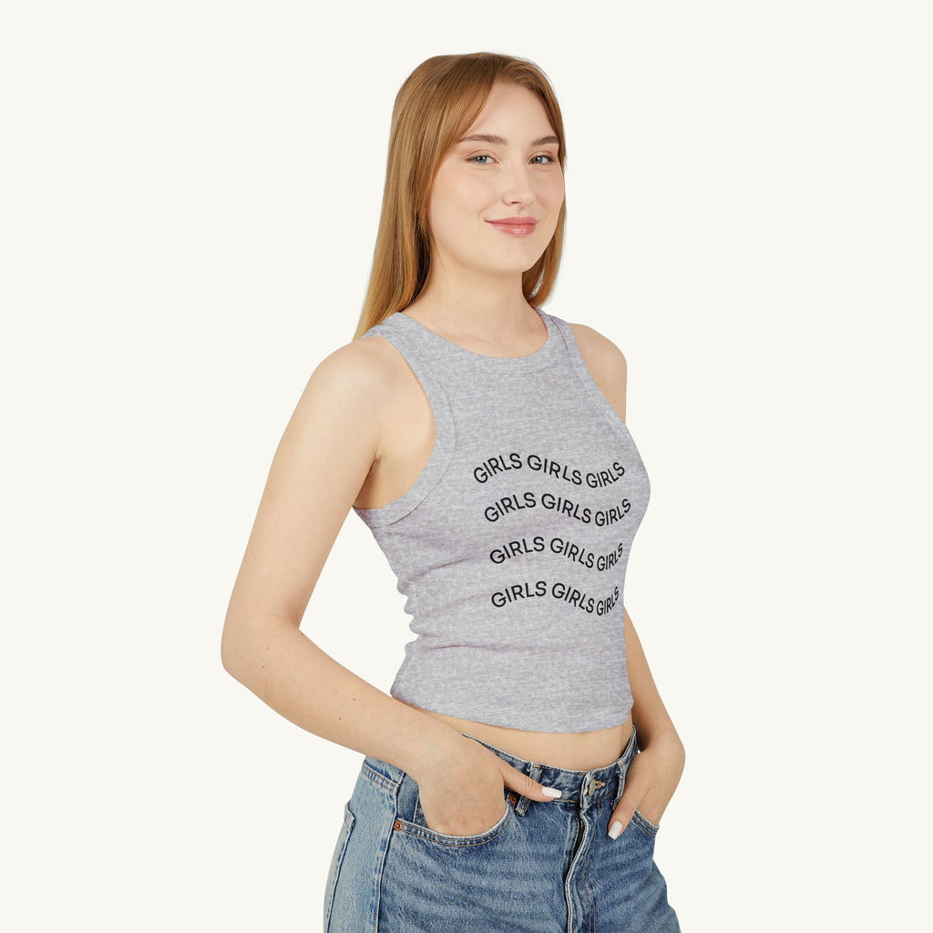 Girls Girls Girls Ribbed Racerback Tank