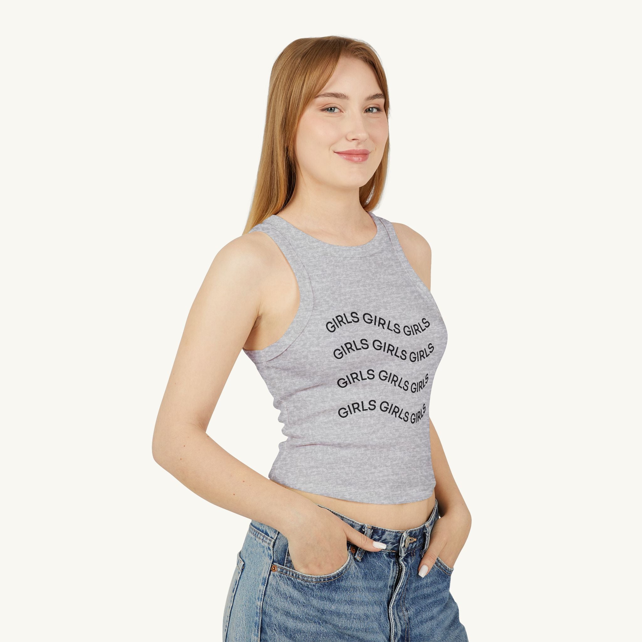 Girls Girls Girls Ribbed Racerback Tank