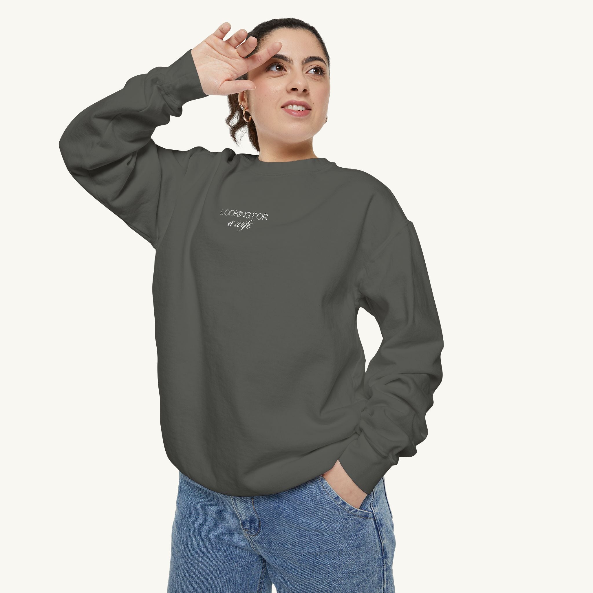 Looking for a Wife Embroidered Crewneck