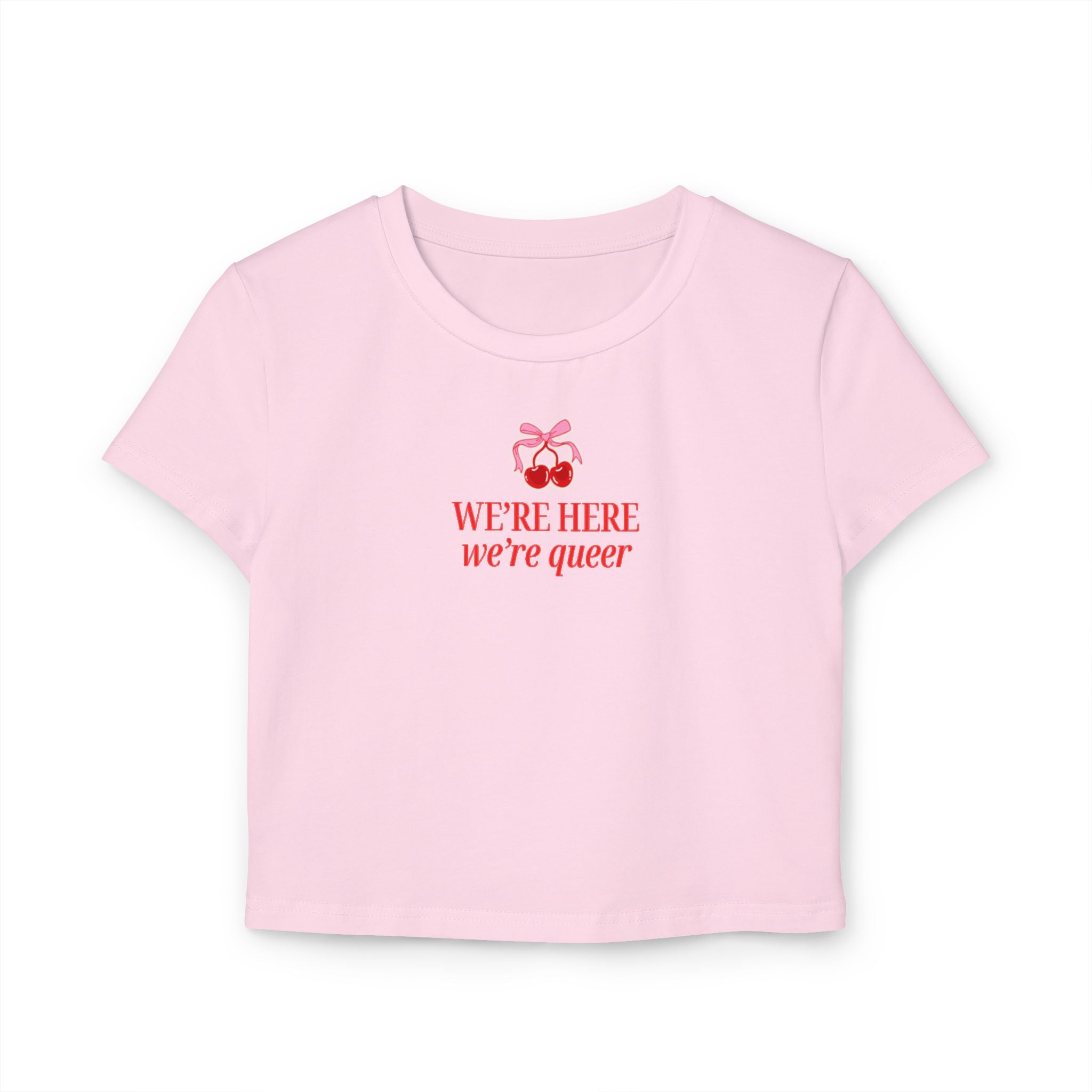 We're Here, We're Queer Cherries Baby Tee
