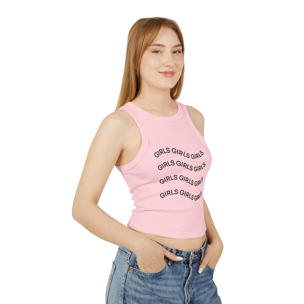 Girls Girls Girls Ribbed Racerback Tank