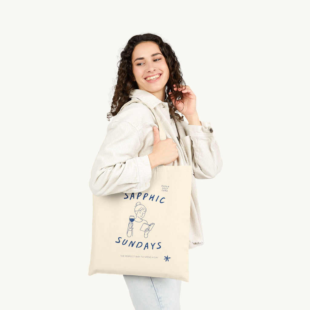 Sapphic Sundays Woven Cotton Tote