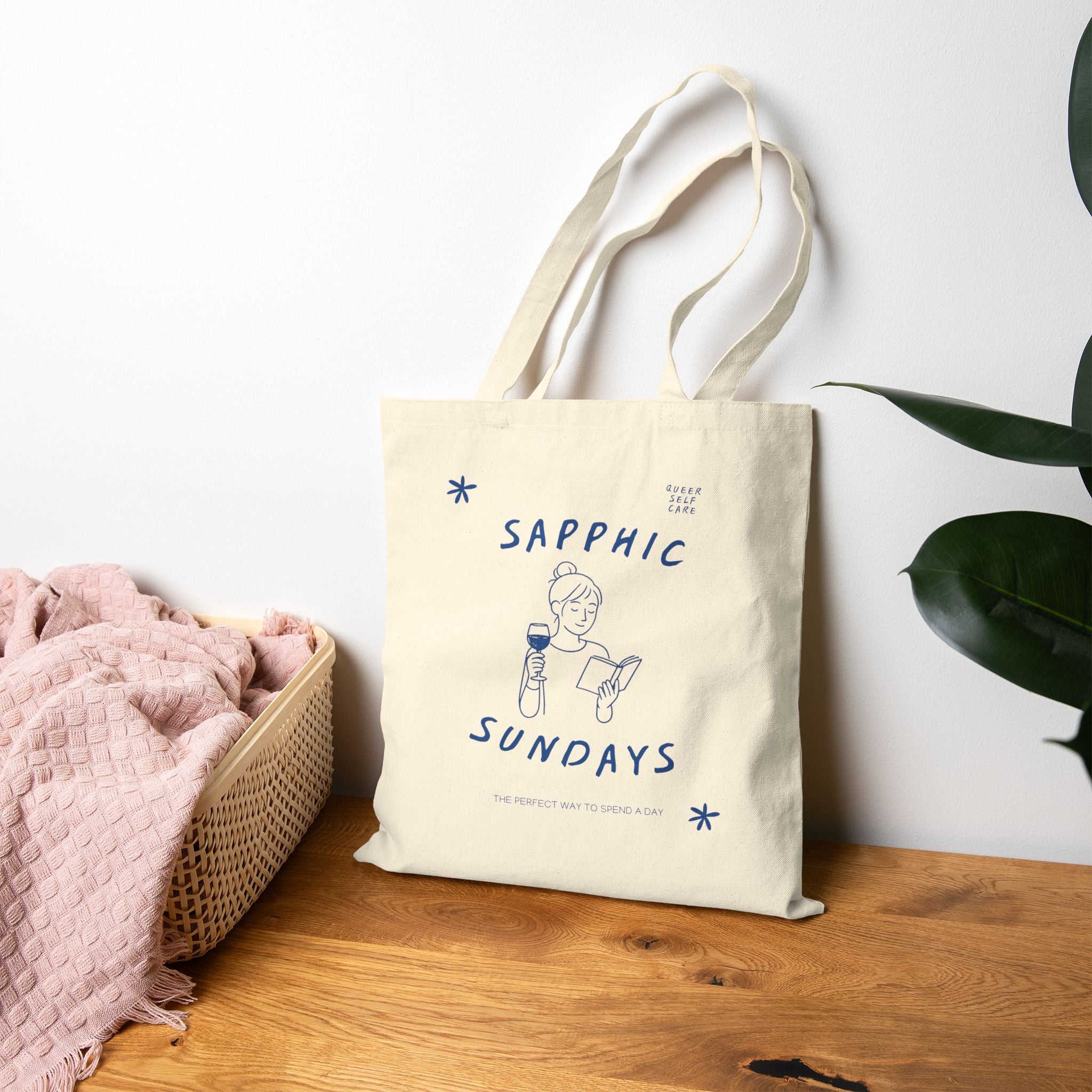 Sapphic Sundays Woven Cotton Tote