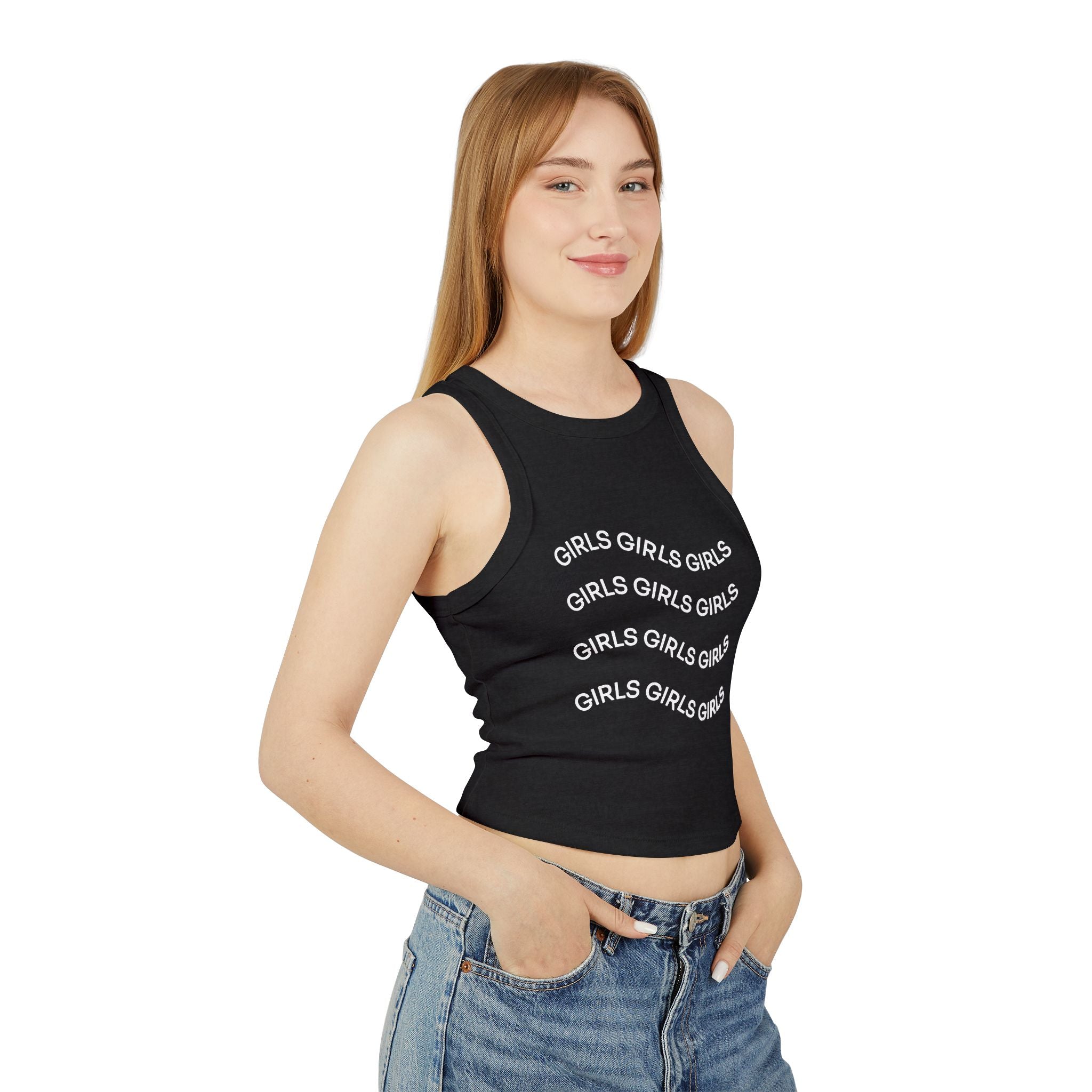 Girls Girls Girls Ribbed Racerback Tank