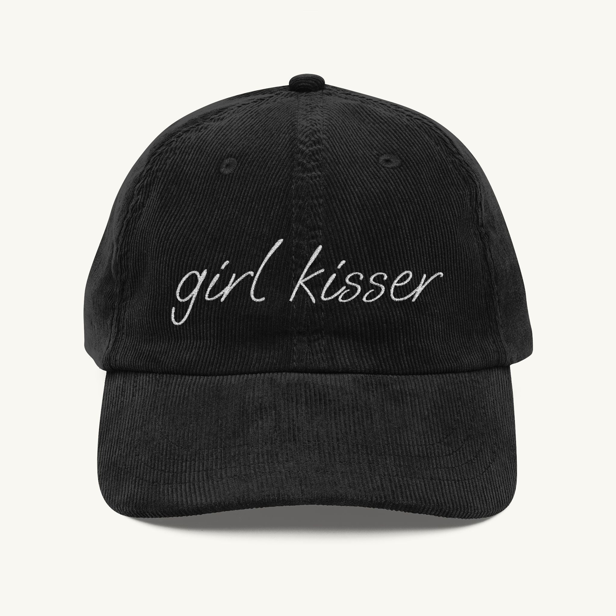 Girl Kisser Embroidered Corduroy Hat