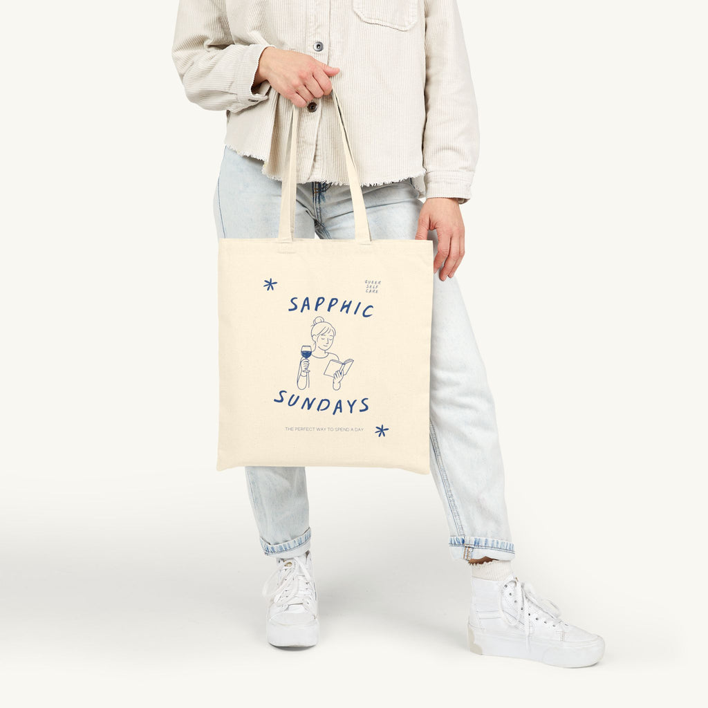 Sapphic Sundays Woven Cotton Tote