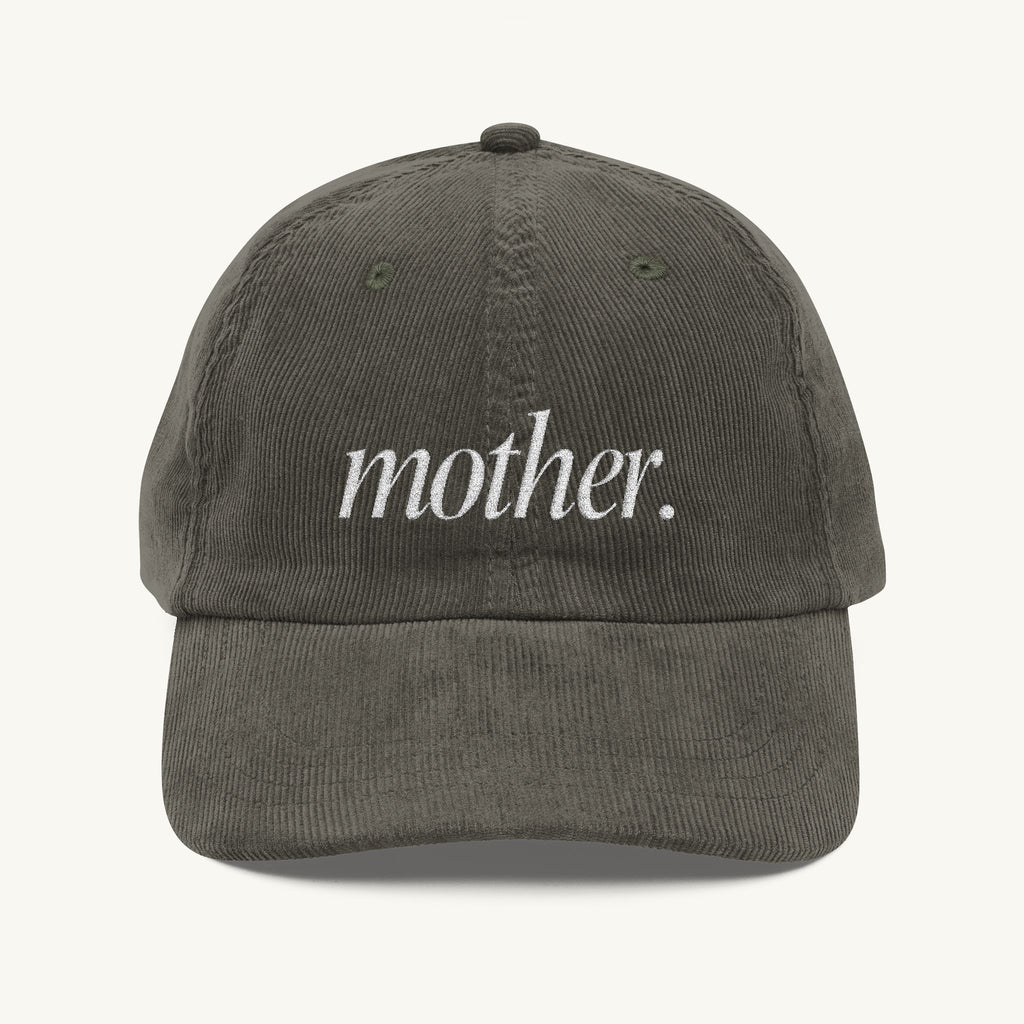 Mother Embroidered Corduroy Hat